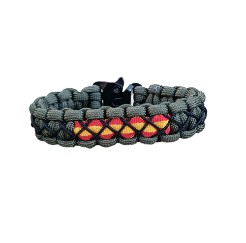 Pulsera Cobra TRENZADA Verde militar - Negro - Imagen 2